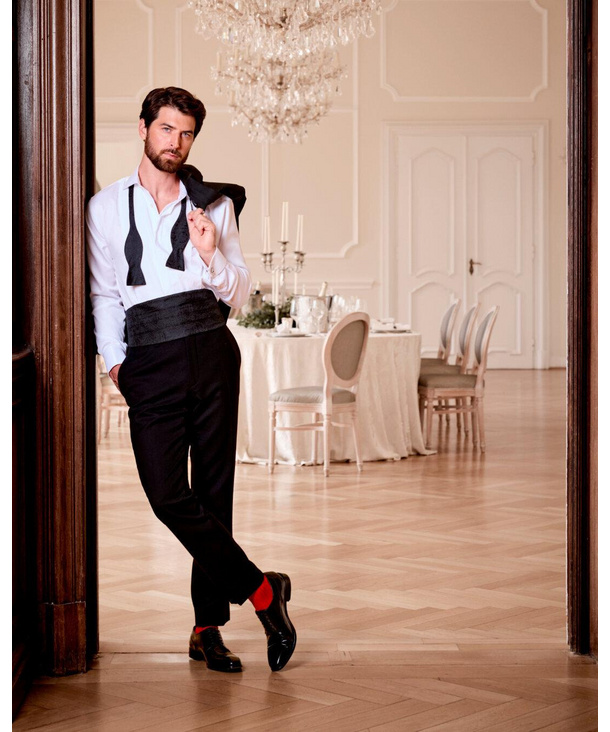 Chaussettes Gentlemen 10 En fil d'Écosse pur (Brun) FALKE