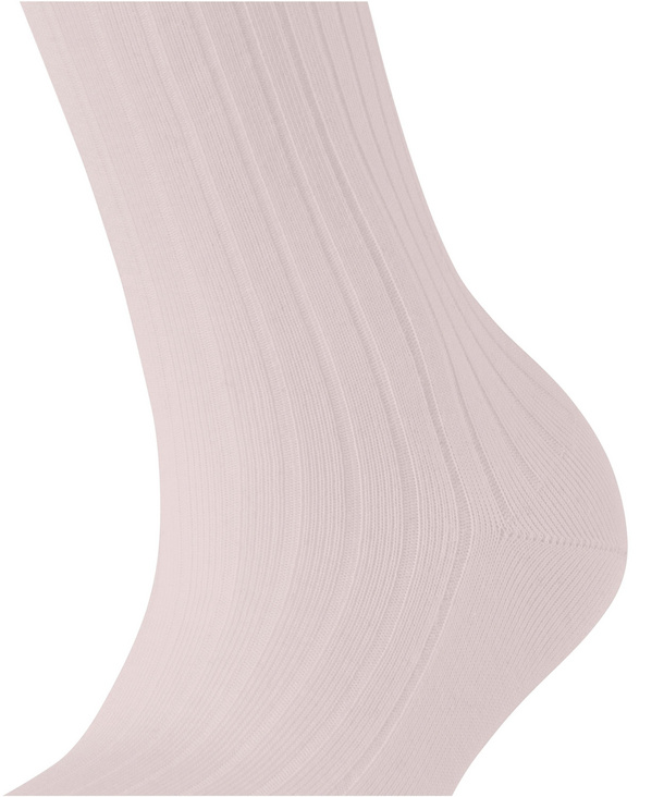 Falke Cotton Rib Women Socks, 8-10.5, Rose, Ribbed,Blockcolour, Cotton