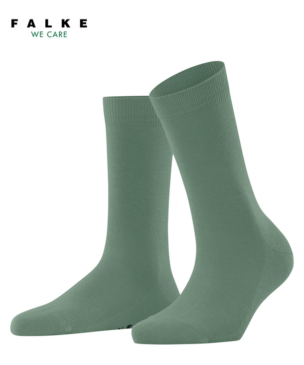 Falke Family Women Socks, 5-7.5, Green, Solid, Cotton Falke Family Women Socks, 5-7.5, Green, Solid, Cotton
