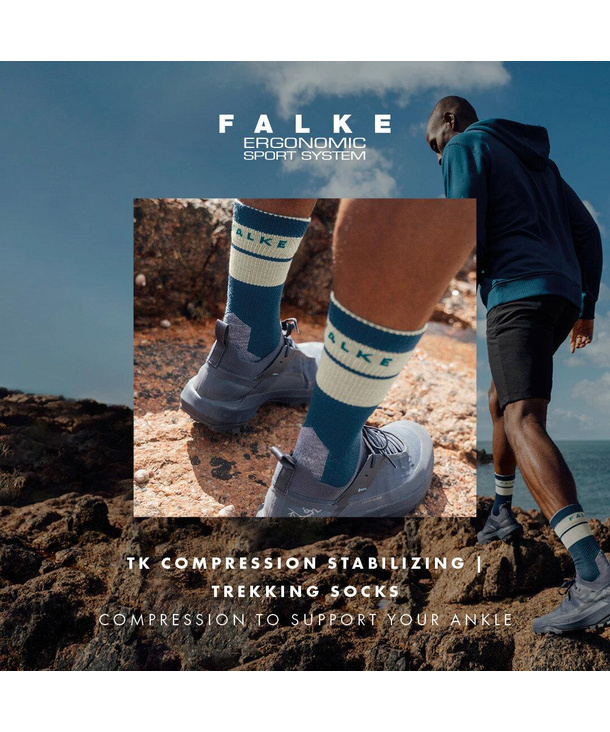 TK Compression Stabilizing Men Trekking Socks (Blue) FALKE
