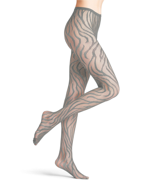 Zebra Donna Collant (Grigio) FALKE
