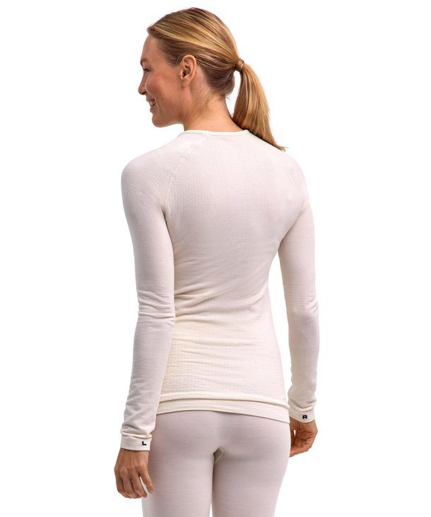 Thermozone Backpack-Ready Women Long-sleeve shirt Wool-Tech (White)