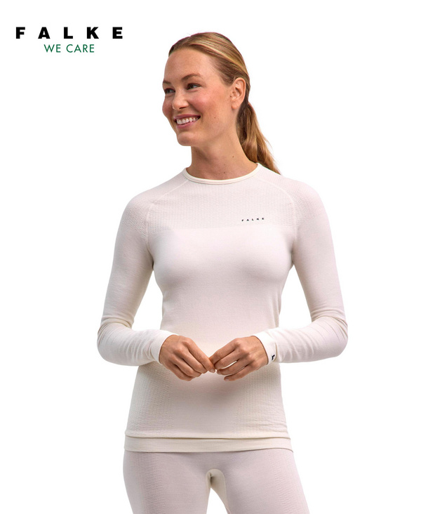 Thermozone Backpack-Ready Women Long-sleeve shirt Wool-Tech (White)