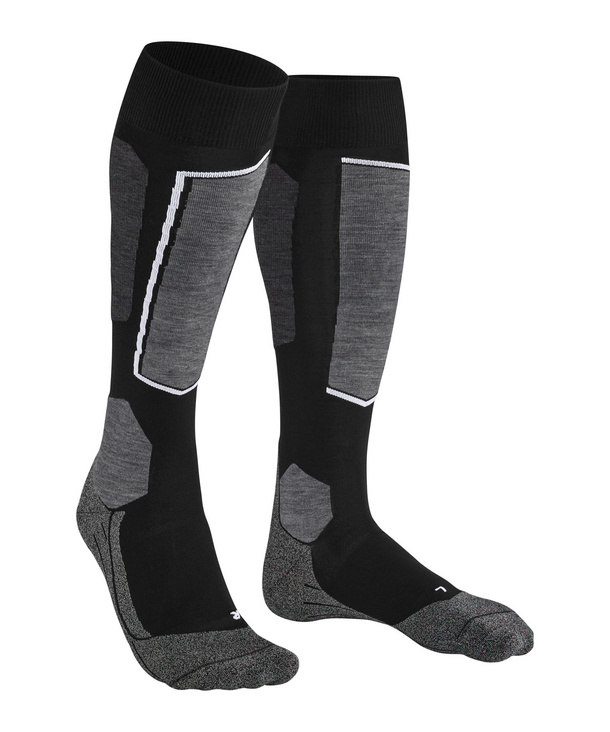 SK6 Pro Men Skiing Knee High Socks (Black)