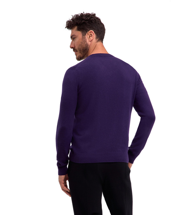 Pure Cashmere Uomo Pullover (Viola) FALKE