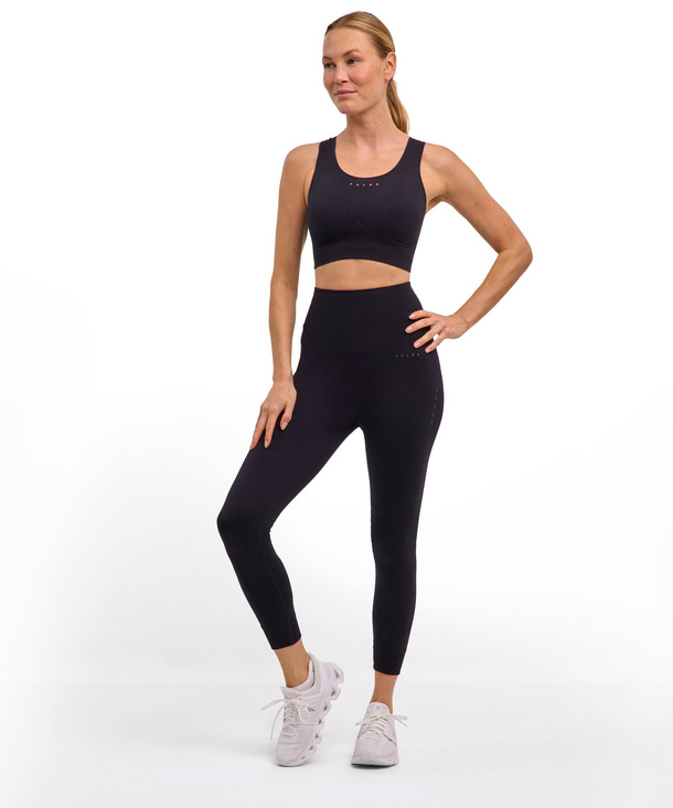 Anti-cellulitis leggings, sportleggings met billen push-up voor dames, ondoorzichtige compressie sportbroek met hoge taille voor yoga en pilates, zwart, L