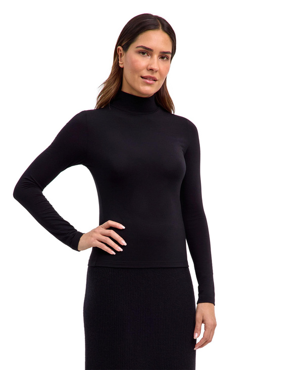 Premium Wool Damen Langarmshirt (Schwarz) FALKE