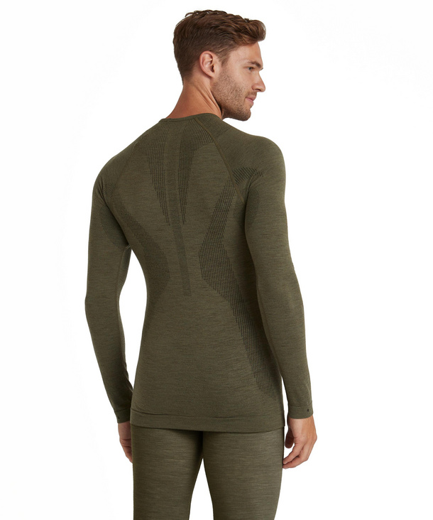 Men Long-sleeve shirt Wool-Tech (Green)