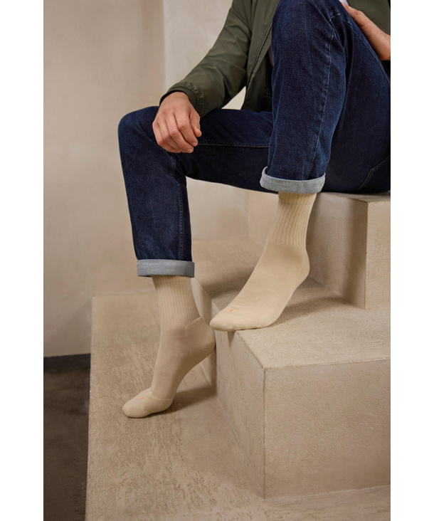 Run Rib Crew Unisex Socks (Grey)