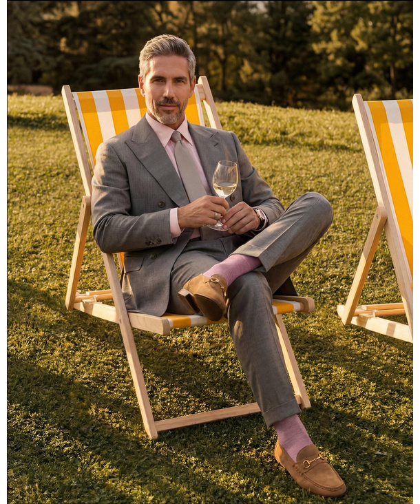 falke dress socks New $70 Men Dore Falke 100% Wool Silk Sheer Over the Calf Dress Socks 6.5 - 7.5