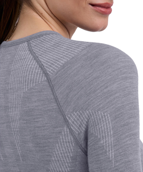 Women Long-Sleeve Shirt Wool-Tech (Grey)