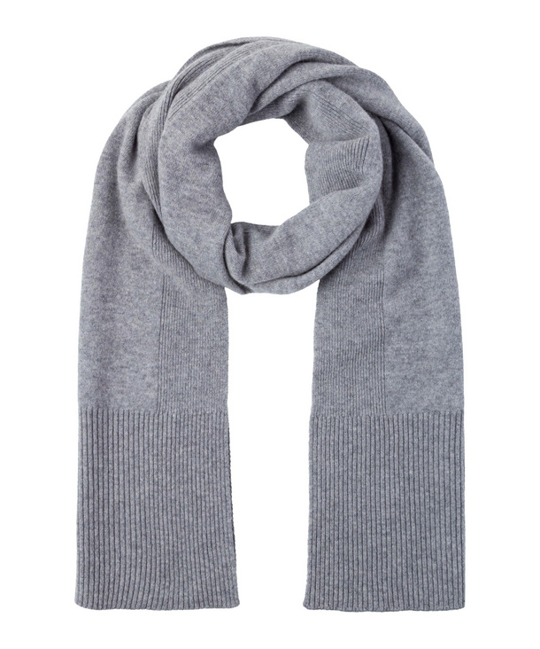 Image of FALKE Men Scarf, ONESIZE, Grey, Virgin Wool