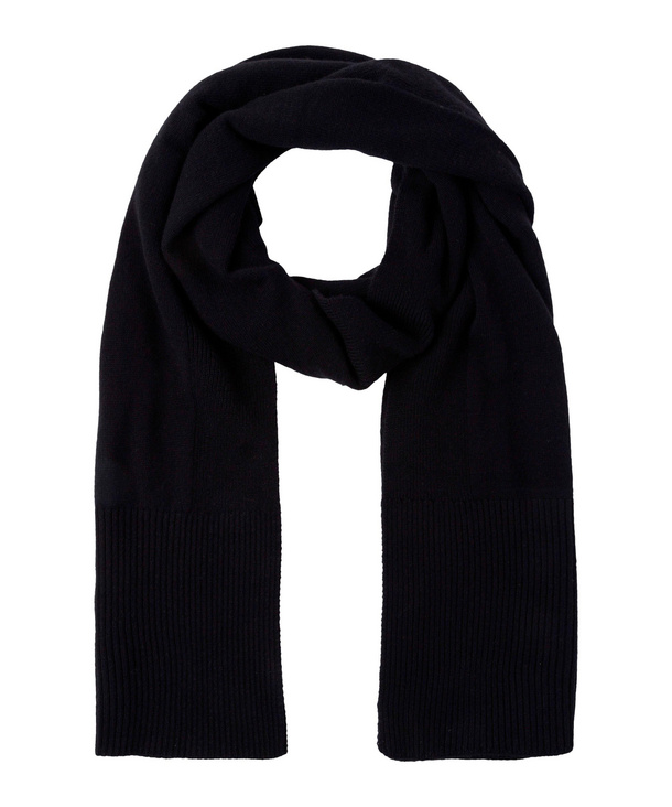 Image of FALKE Men Scarf, ONESIZE, Black, Virgin Wool