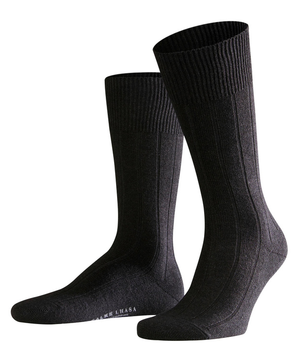 Herrensocken Mit Kaschmir Lhasa Rib Falke