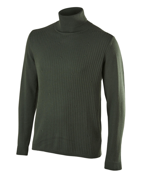 Image of FALKE Faux Pas Men Longsleeved Shirt, XXL, Green, Block colour, Virgin Wool