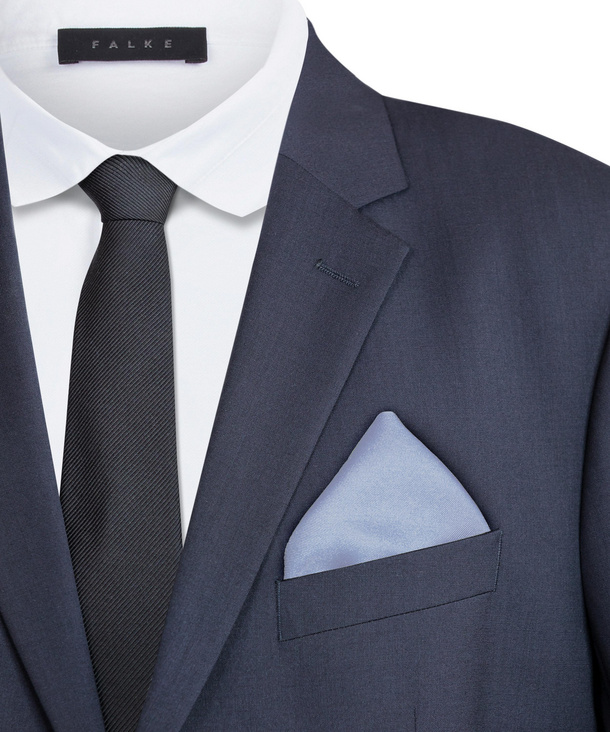 Image of FALKE Pocket Square Pocket Square, Men, ONESIZE, Blue, Block colour, Silk