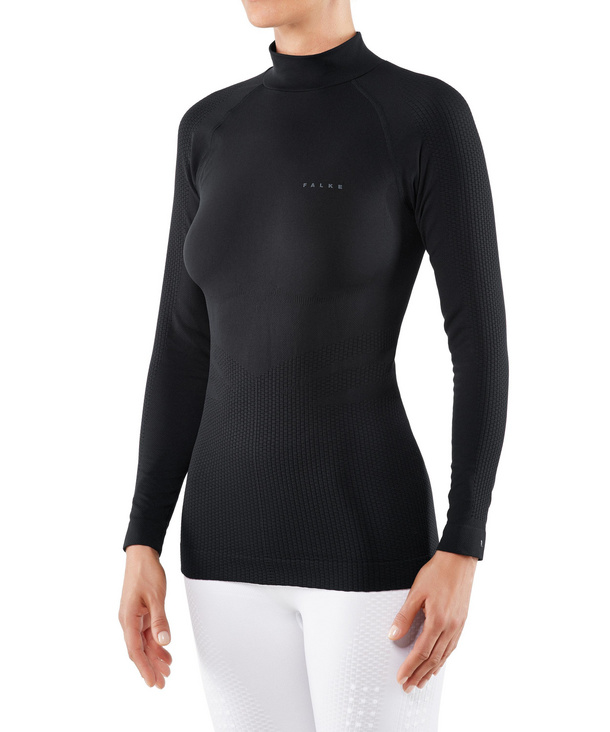 Image of FALKE SK Impulse Women Long sleeved Shirt, M, Black, Block colour