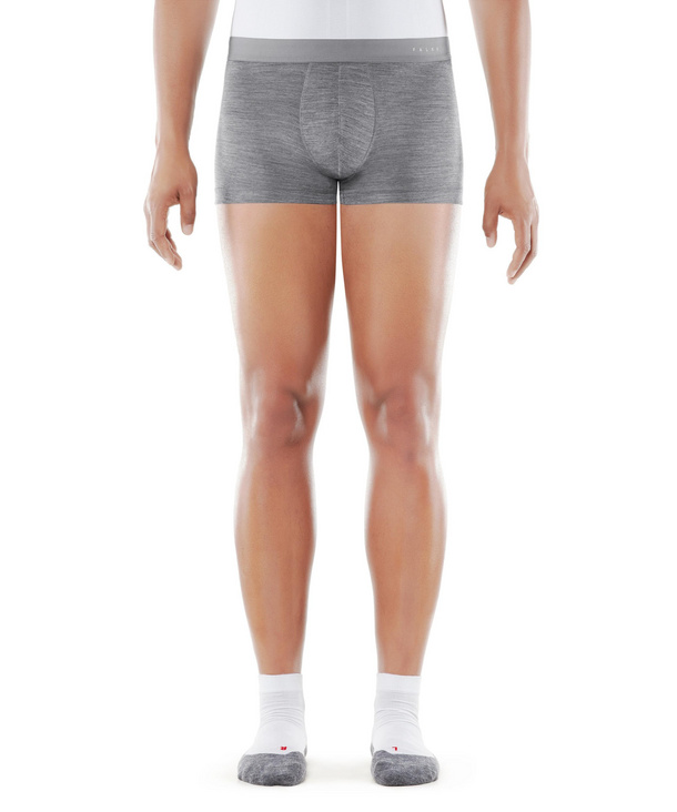 Image of FALKE Men Boxer, L, Grey, Block colour, Wool