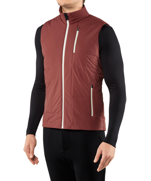 Image of FALKE Fragment Men Waistcoat Stand-up collar, M, Red, Block colour