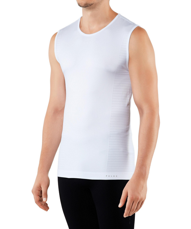 Image of FALKE Vigo Tanktop Round-neck, Men, S, White, Block colour