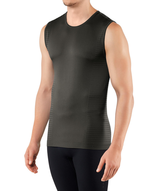 Image of FALKE Vigo Tanktop Round-neck, Men, M, Black, Block colour