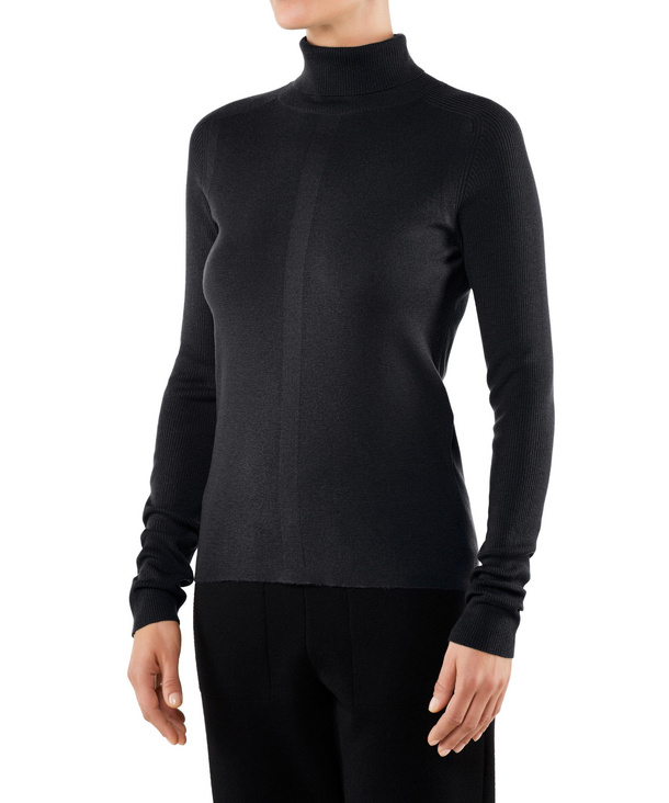 dark grey polo neck jumper womens