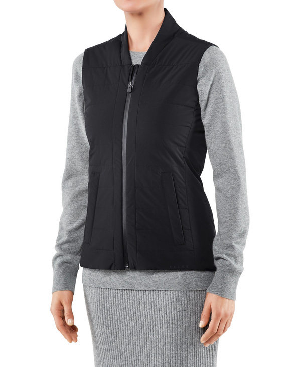Image of FALKE Women Waistcoat Stand-up collar, XS, Black, Block colour