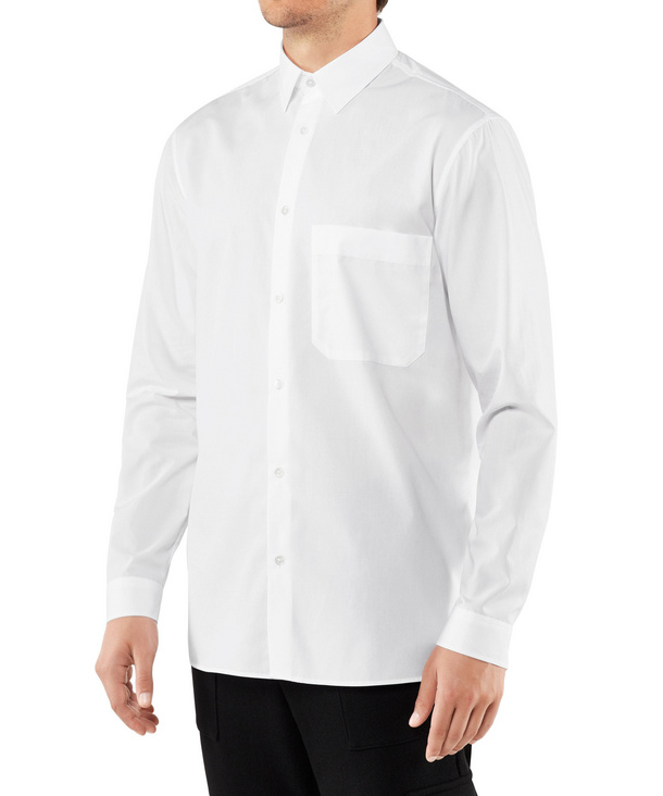 Image of FALKE Men Shirt, 52, White, Block colour, Cotton
