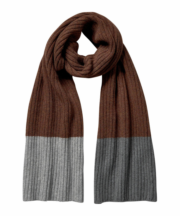 Image of FALKE Women Scarf, ONESIZE, Brown, Structure, Virgin Wool