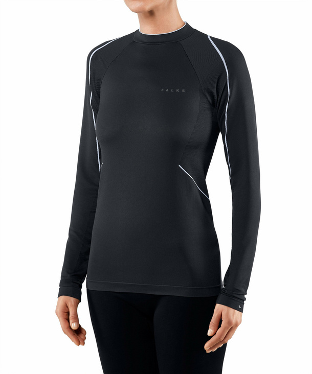 Image of FALKE Women Long sleeved Shirt Maximum Warm, M, Black, Structure