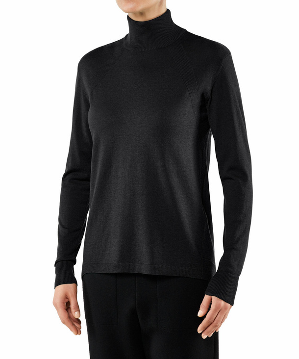 black roll neck jumper womens