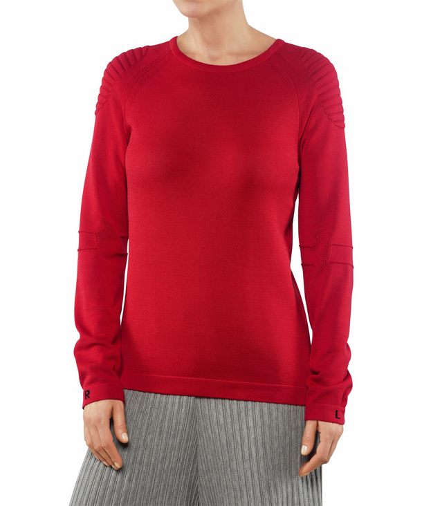 red round neck jumper