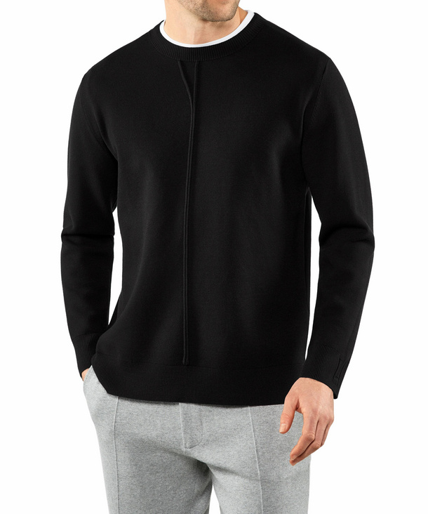 Merino Wool Blend Comfort Fit Long Sleeve Shirt Black 1 Piece Black 3000 FALKE Men Wool Tech M