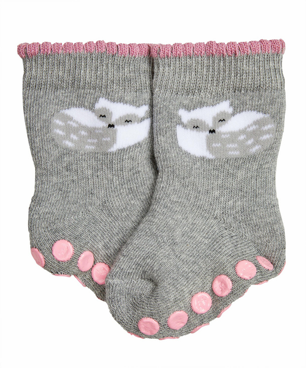 grey baby socks