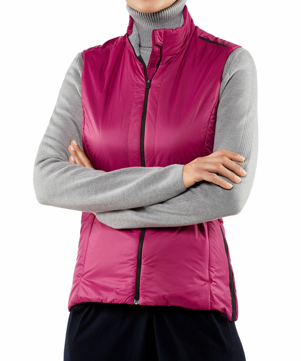 Image of FALKE Women Waistcoat Stand-up collar, XL, Red, Block colour