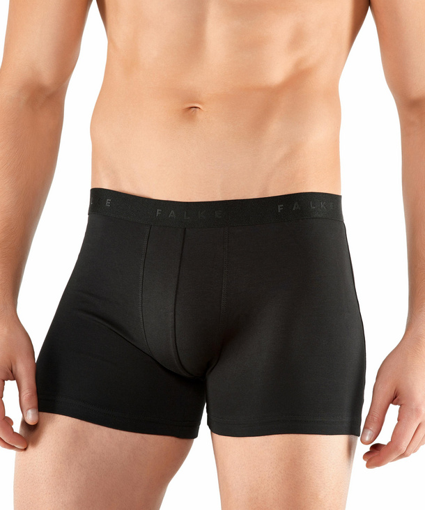 Image of FALKE 2-Pack Boxer, Men, M, Black, Block colour, Cotton