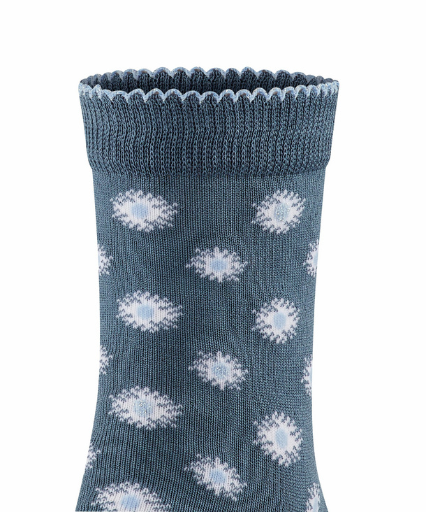 FALKE Socken Daisyflower Baumwolle Kinder grau blau viele weitere Farben verstärkte Kindersocken mit Muster atmungsaktiv dünn bunt mit Blumen 1 Paar