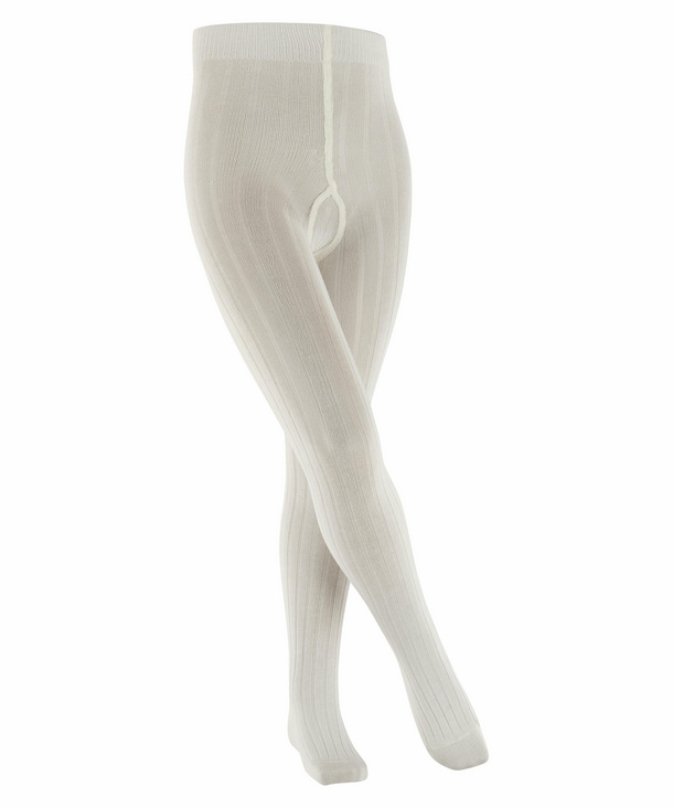 white ribbed tights