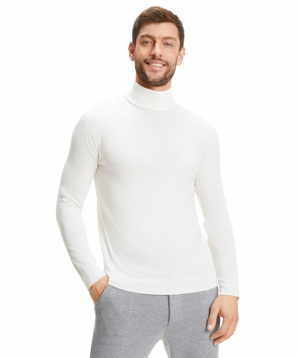 roll neck sweater mens cotton