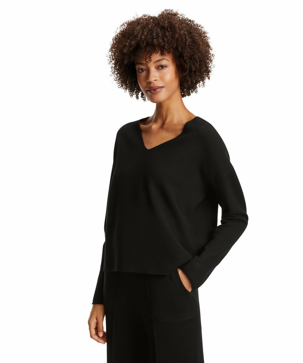 oversized v neck jumper womens