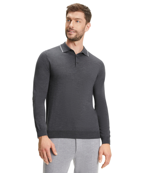 men's long sleeve knit polo