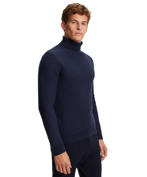 Tagliatore Wolle Pullover mit Rollkragen in Blau für Herren Herren Bekleidung Pullover und Strickware Rollkragenpullover 