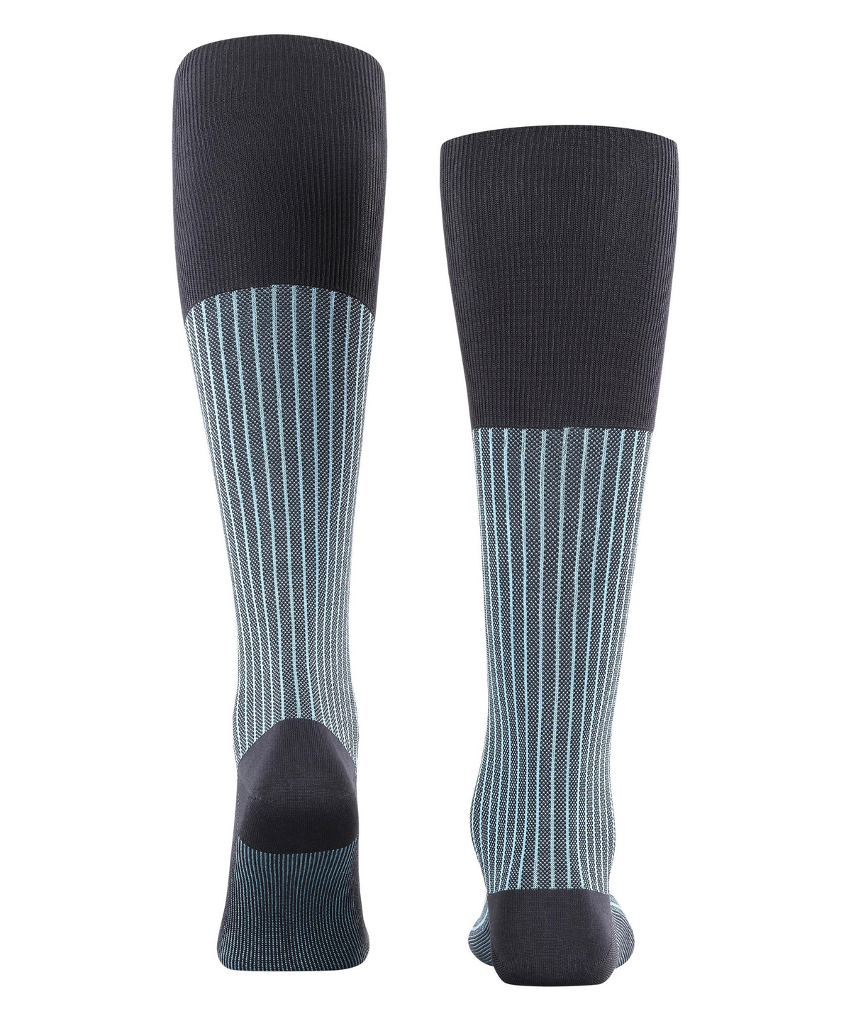 elegant mercerised cotton FALKE Mens Oxford Stripe Knee-High Socks UK sizes 5.5-12.5 EU 39-48 1 Pair Multiple Colours thin Cotton Rich Long colourful 