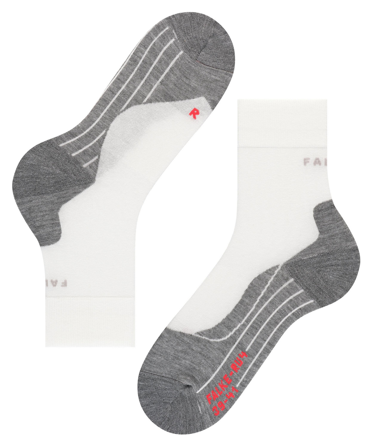 FALKE Heren Hardloopsokken RU4 Endurance Compressiion M So katoen functioneel materiaal met compressie 1 paar, Wit White 2006, 44-45
