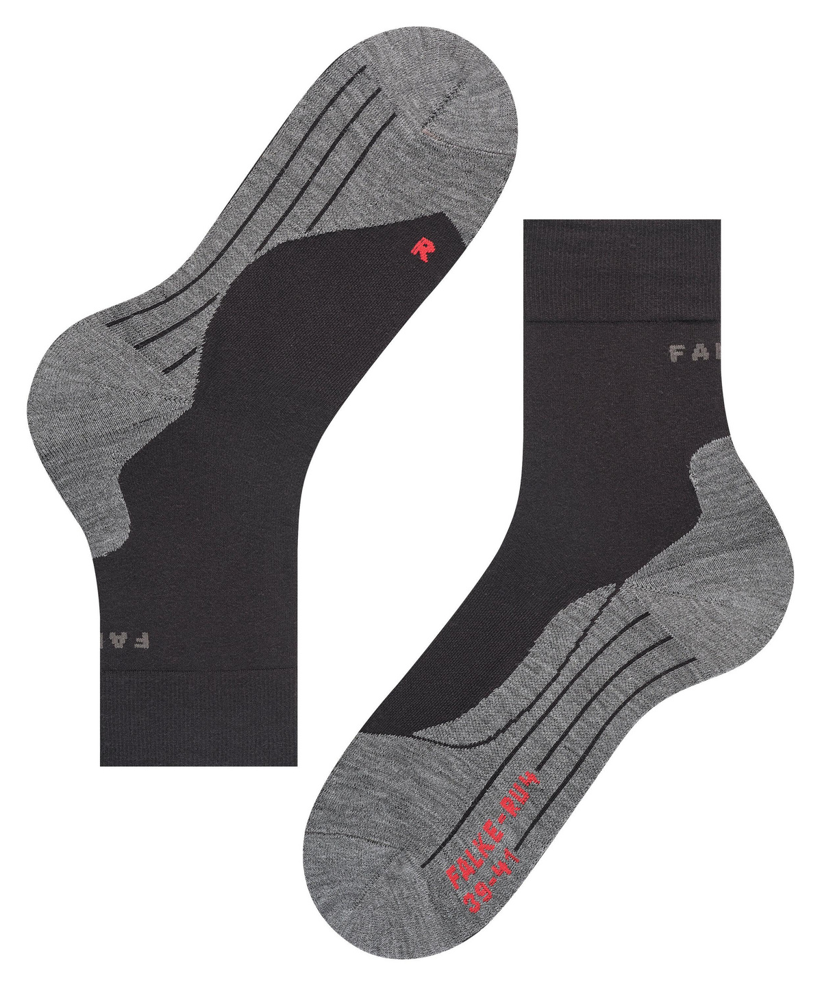 FALKE RU4 Pace Calze Corte Donna, Altezza Caviglia, Imbottitura Media, Traspiranti, Colore Nero, Taglia 38