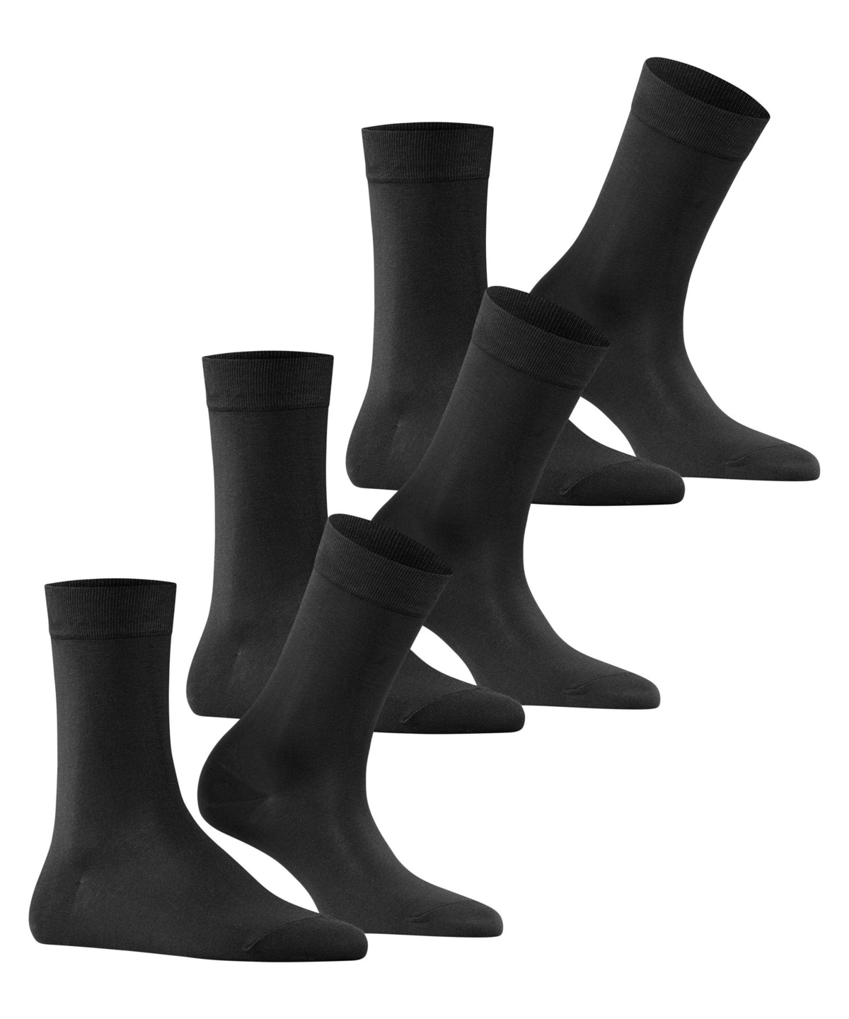 Black US 8-10.5 32% Polyamide 39-42 3% Elastane Falke Womens Touch Casual Sock-1 pair-65% Cotton 