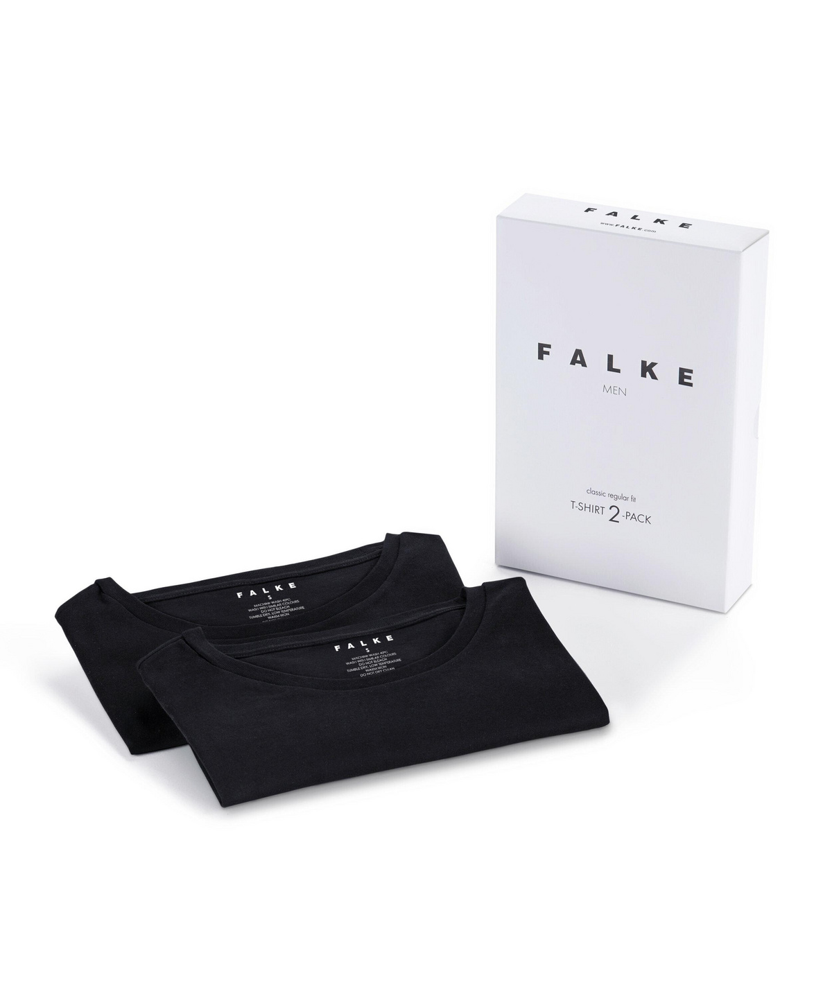 Herren 2-Pack | FALKE T-Shirt (Schwarz)