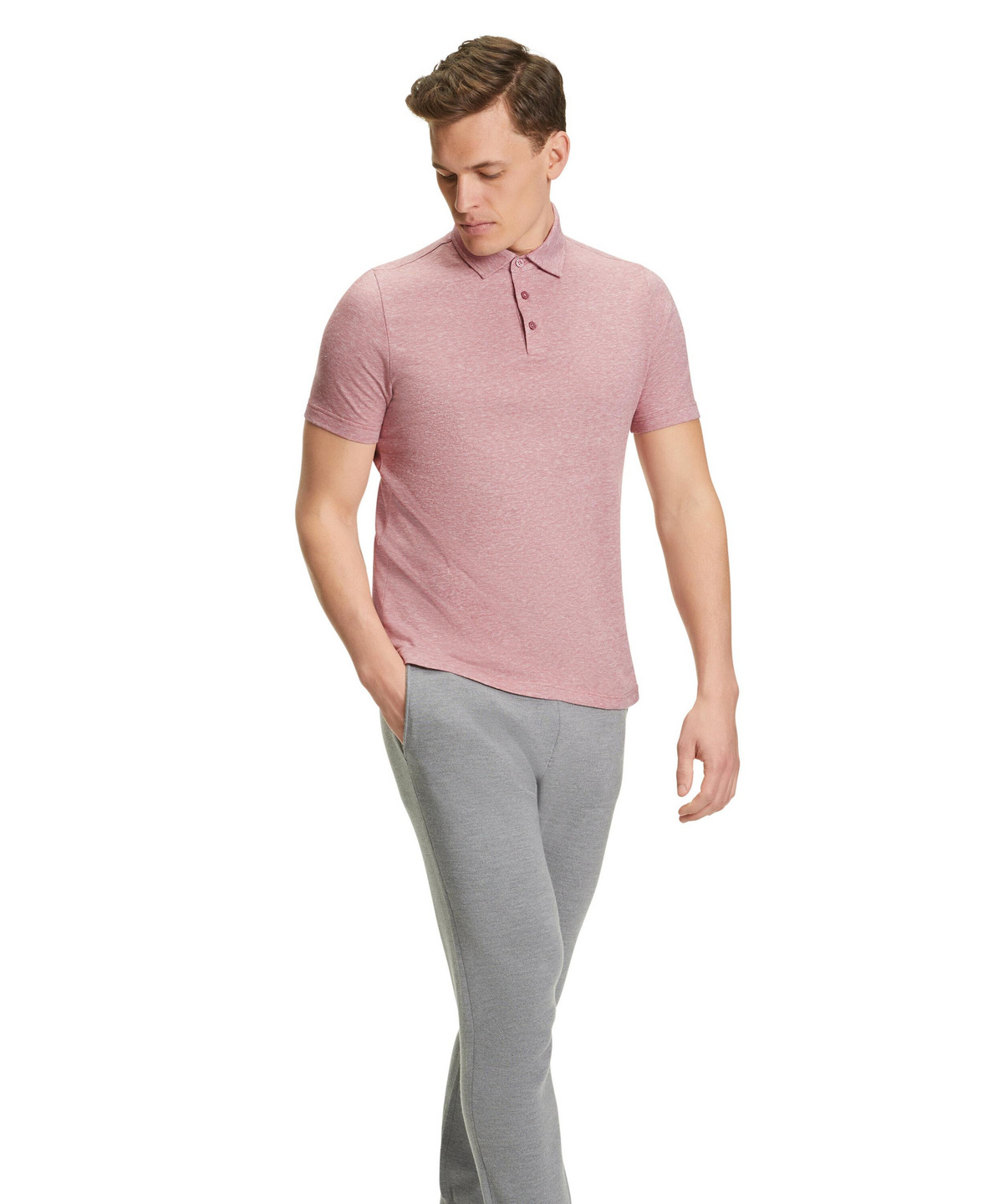 Pink and 2025 grey polo shirt