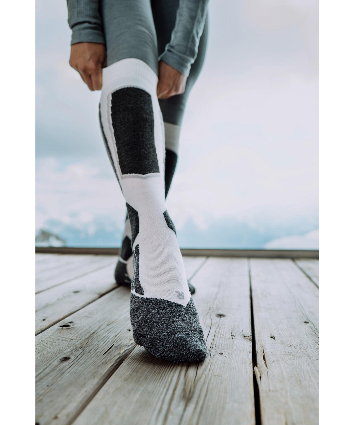 Falke, SK2 Intermediate chaussettes de ski enfants Black Mix gris