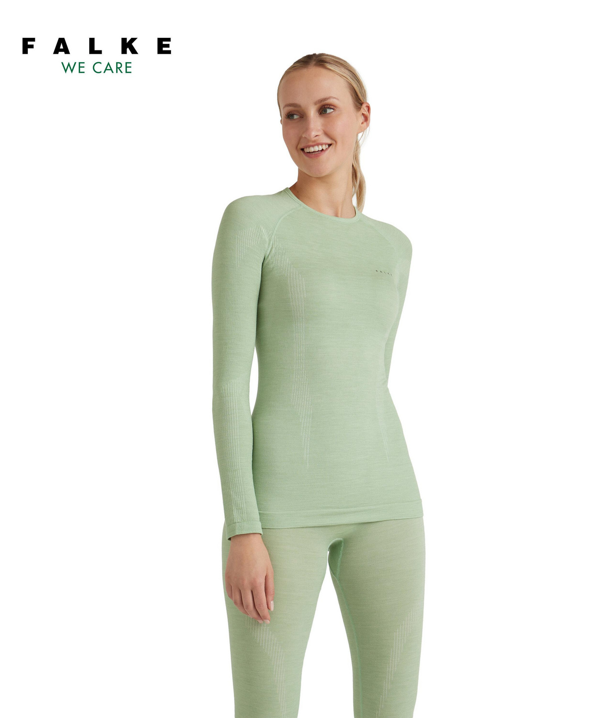 Women Long sleeve shirt Wool-Tech (Green) | FALKE